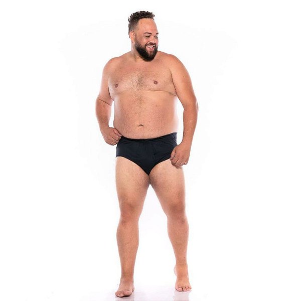 Cueca Slip Preta Plus Size - XP ao G5 - 1000