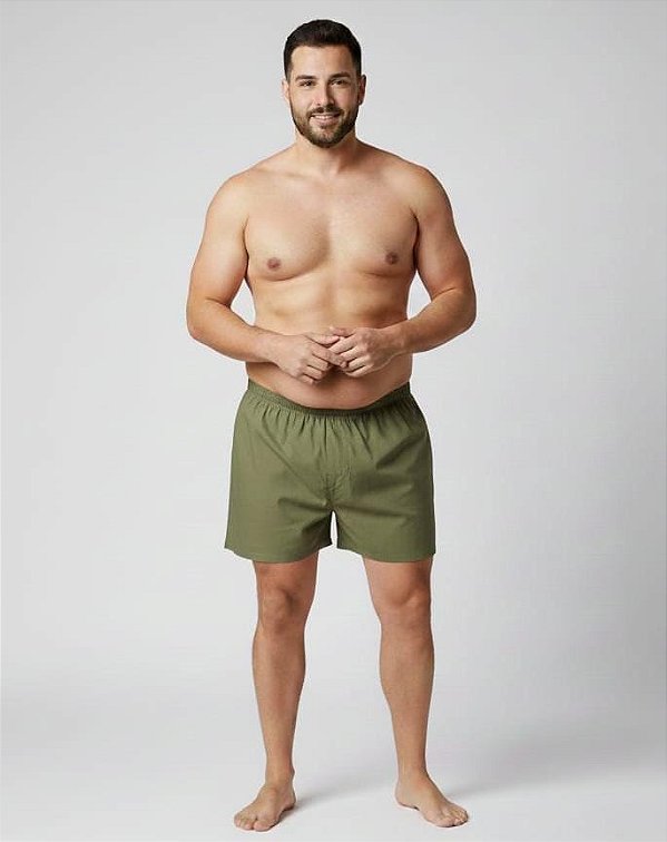 Cueca Samba Canção Verde Oliva Plus Size 1001