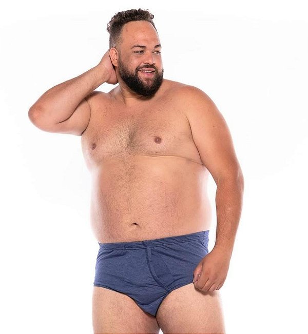 Cueca Slip  Azul Marinho Plus Size - XP ao G5 - 1000