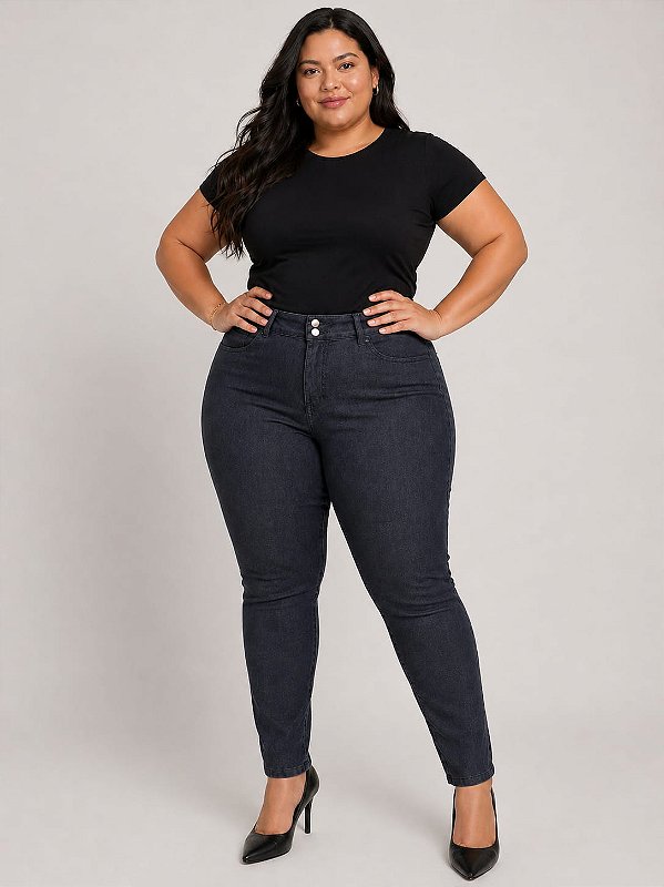 Calça Feminina Jeans Skinny Stretch Plus Size Do 44 ao 70 3471