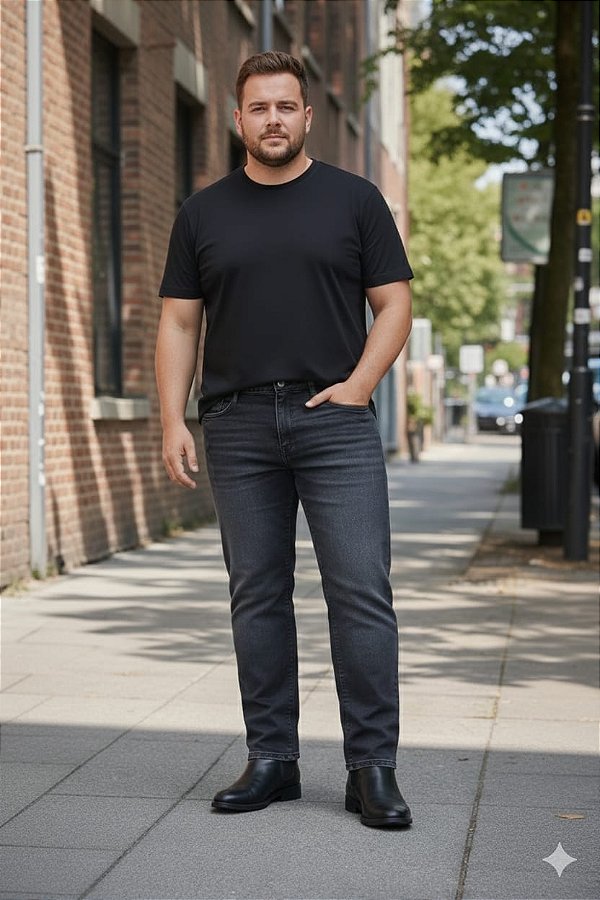 Calça Jeans Masculina Stretch Pequenos Defeitos Plus Size 50 ao 80