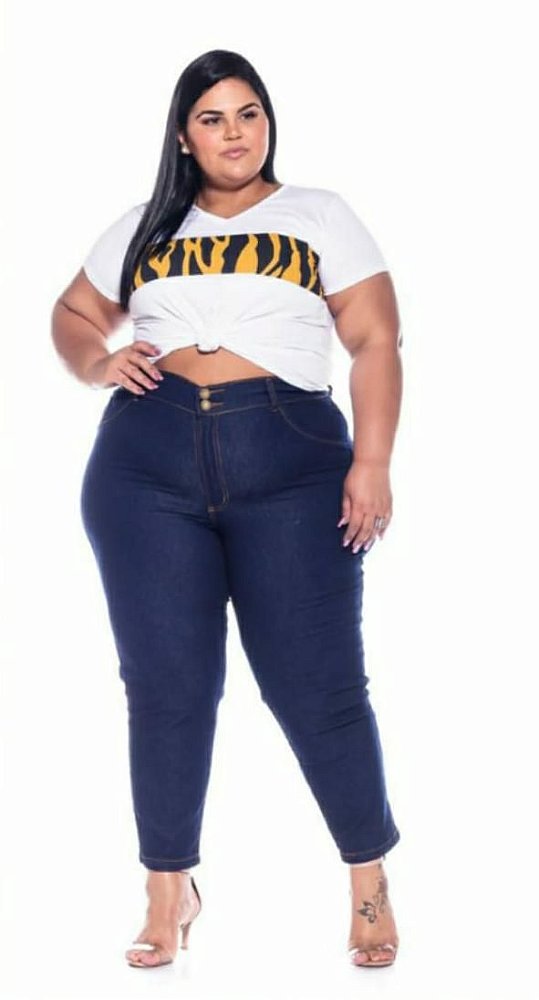 Capri Jeans Stretch Feminina Plus Size 3057