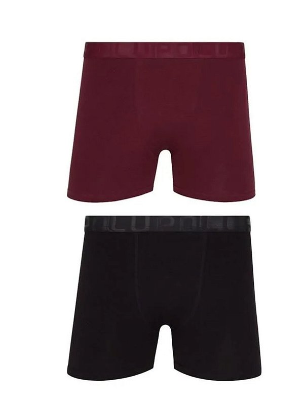 Kit 02 Cuecas Boxer Cós Algodão Lupo