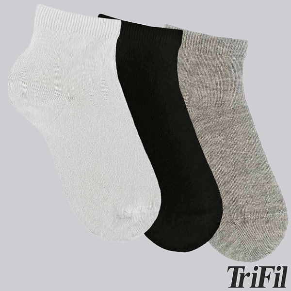 Kit 03 pares de Meia Infantil Trifil cano curto