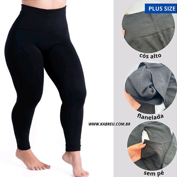 Meia Calça Flanelada Plus Size SEM PÉ