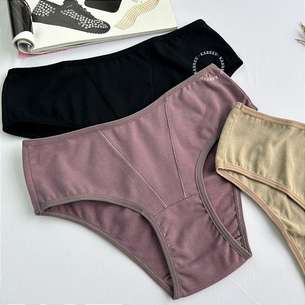 Calcinha de Algodão Feminina | Calcinha Larga | Calcinha Corpo Nu 2052C
