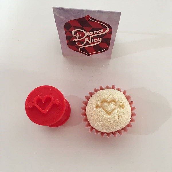 Marcador para Doces/Brigadeiros Tema Coração Flechado