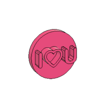 Marcador para Doces/Brigadeiros Tema I Love U