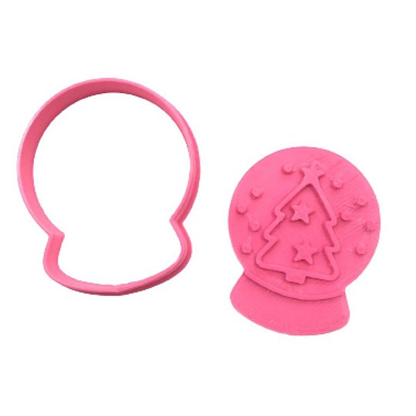 Mini Cortador e Marcador Globo de Neve 4,5cm