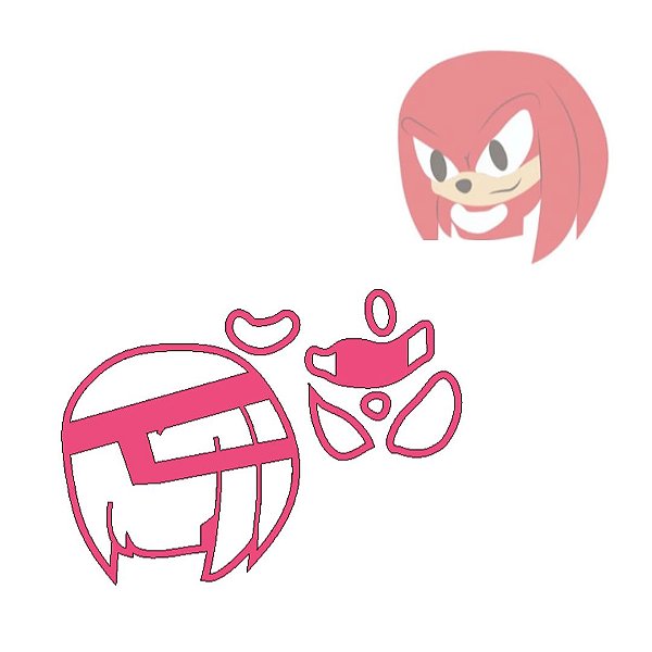 Cortador Sonic 5cm - Personagem Knuckles