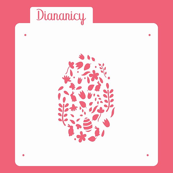 Estêncil Diananicy Nº 99 - Stencil Ovo de Páscoa