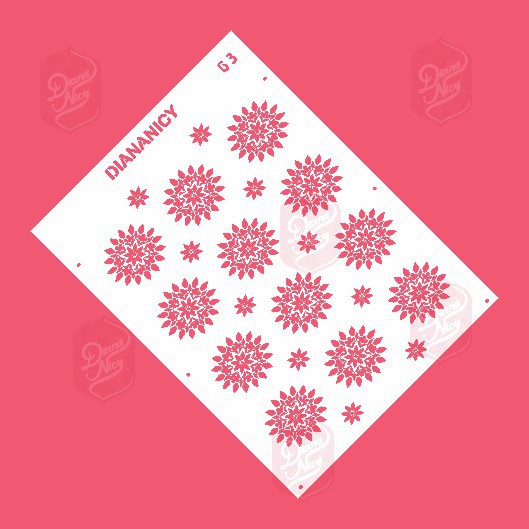 Estêncil Diananicy Nº 63 - Stencil Textura Sol