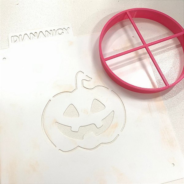 Estêncil Diananicy Nº 112 - Cortador Redondo Stencil Abóbora