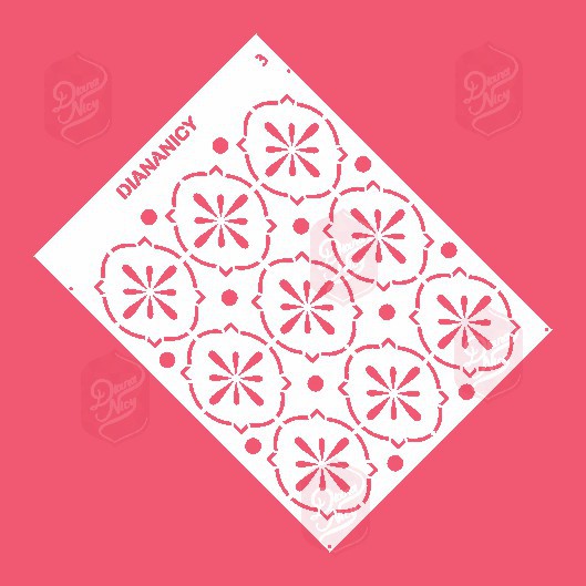 Estêncil Diananicy Nº 03 - Stencil Mosaico