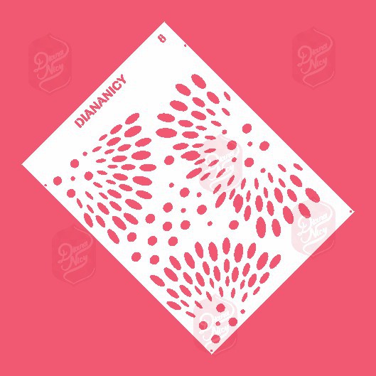 Estêncil Diananicy Nº 08 - Stencil Bolinhas