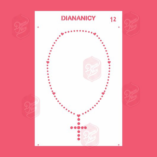 Estêncil Diananicy Nº 12 - Stencil terço