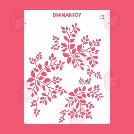 Estêncil Diananicy Nº 13 - Stencil Ramos