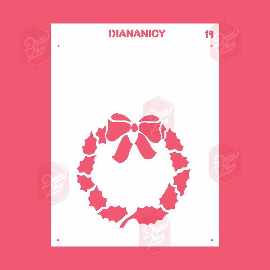 Estêncil Diananicy Nº 14 - Stencil Guirlanda