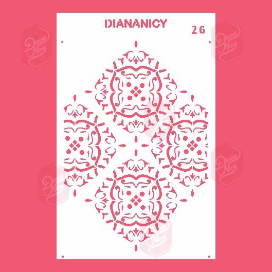 Estêncil Diananicy Nº 26 - Stencil Texturas