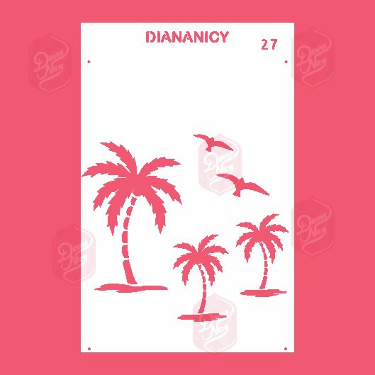 Estêncil Diananicy Nº 27 - Stencil Tropical