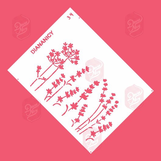 Estêncil Diananicy Nº 34 - Stencil Jardins
