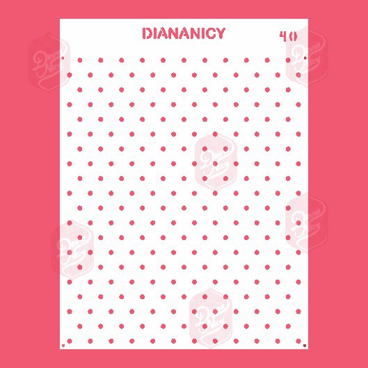 Estêncil Diananicy Nº 40 - Stencil Poá