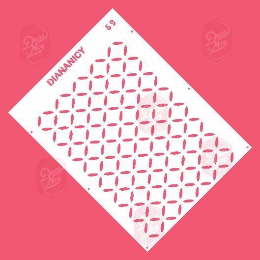 Estêncil Diananicy Nº 59 - Stencil Textura Geométrica
