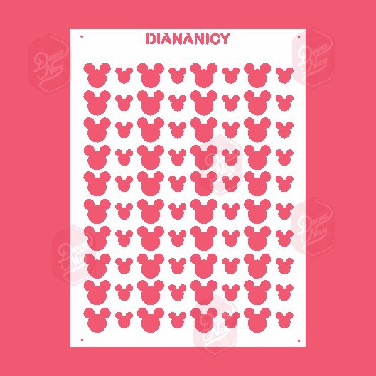 Estêncil Diananicy Nº 72 - Stencil MICKEY SPRINKLES