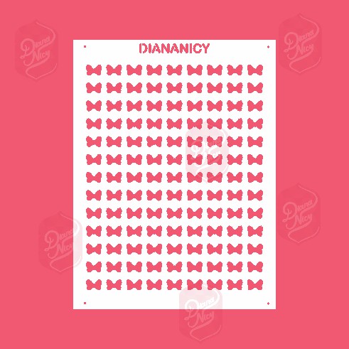 Estêncil Diananicy Nº 124 - Stencil LAÇO