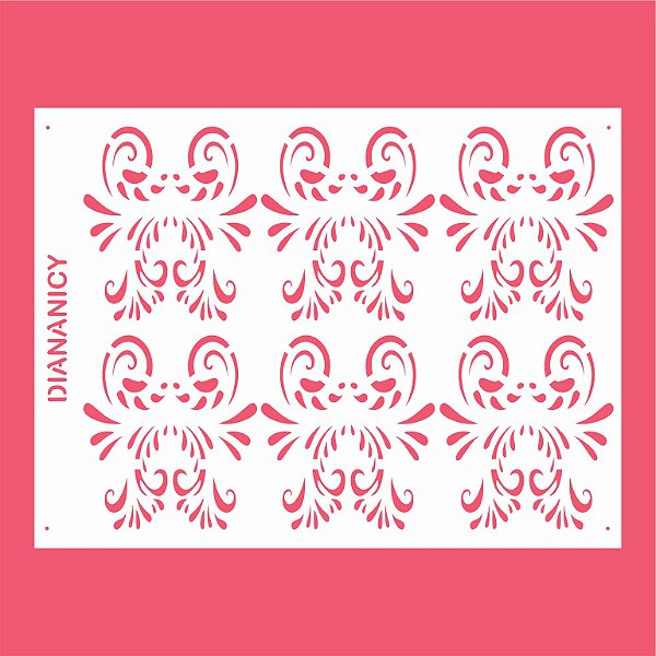 Estêncil Diananicy Nº 142 - Stencil Textura