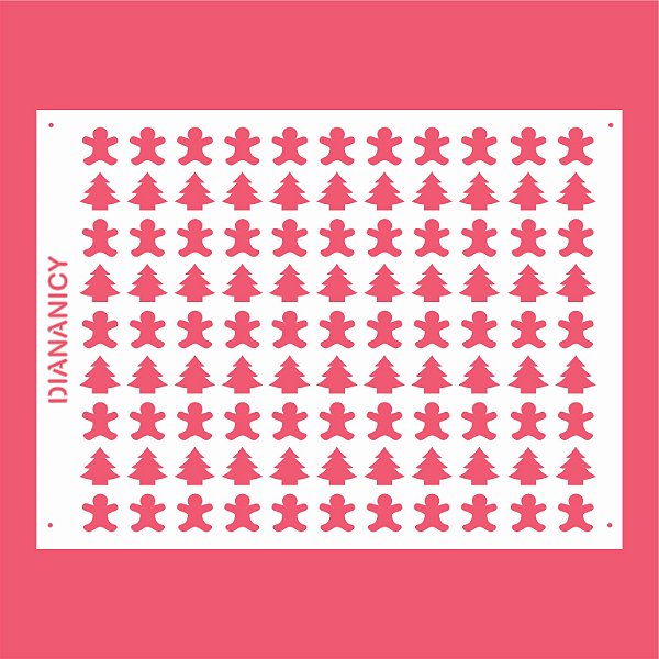 Estêncil Diananicy Nº 141 - Stencil Natalino