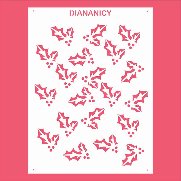 Estêncil Diananicy Nº 136 - Stencil Azevinho