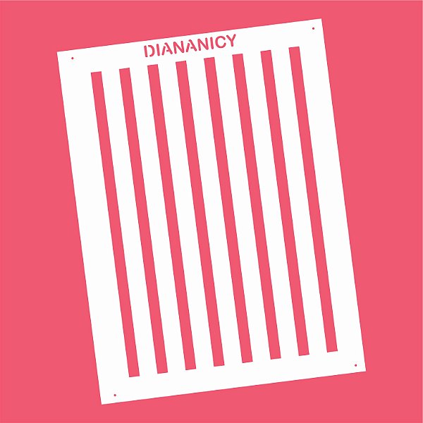 Estêncil Diananicy Nº 77 - Stencil Listras
