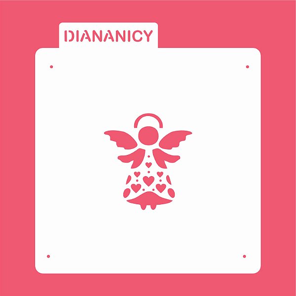 Estêncil Diananicy Nº 144- Stencil Anjo