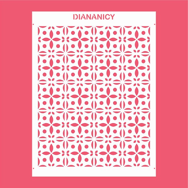 Estêncil Diananicy Nº 150 - Stencil Textura Geométrica 3