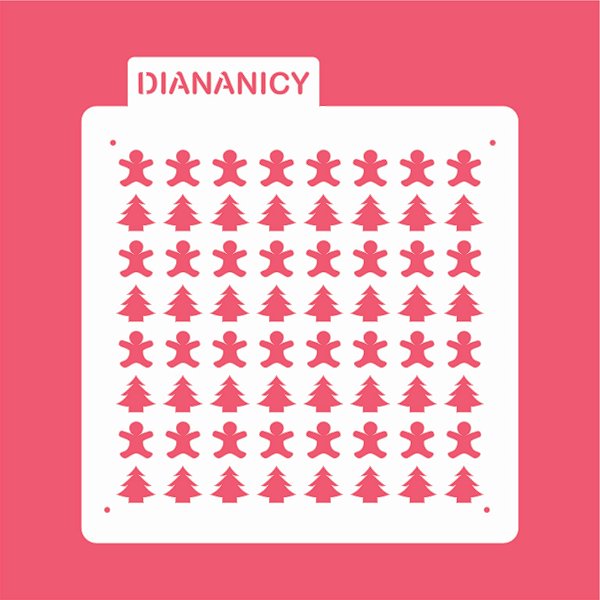 Estêncil Diananicy Nº 152 - Stencil Natalino diversos