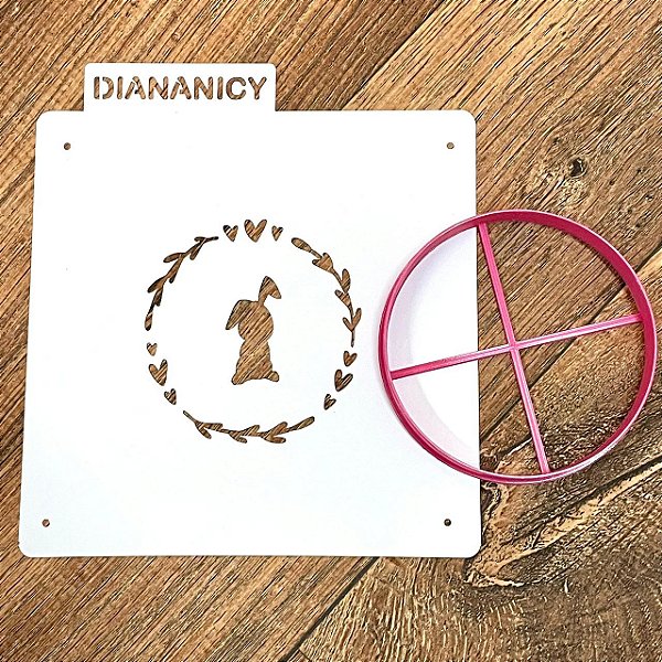 Estêncil Diananicy Nº 176 - Stencil e cortador Coelho