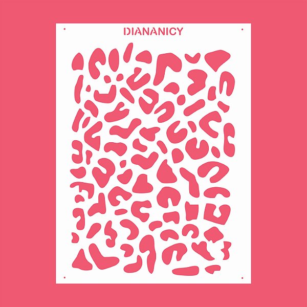 Estêncil Diananicy Nº 172 - Stencil Textura onça