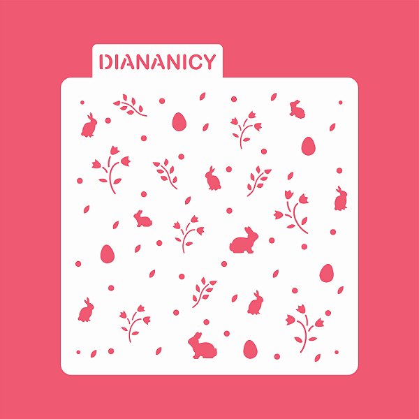 Estêncil Diananicy Nº 187 - Stencil Páscoa Diversas