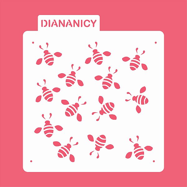 Estêncil Diananicy Nº216 - Stencil Abelha