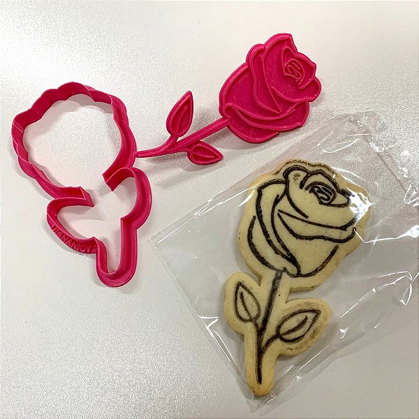 Cortador e Marcador Botão Rosa