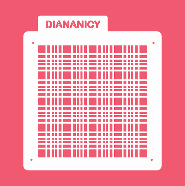 Estêncil Diananicy Nº 282 - Stencil Xadrez