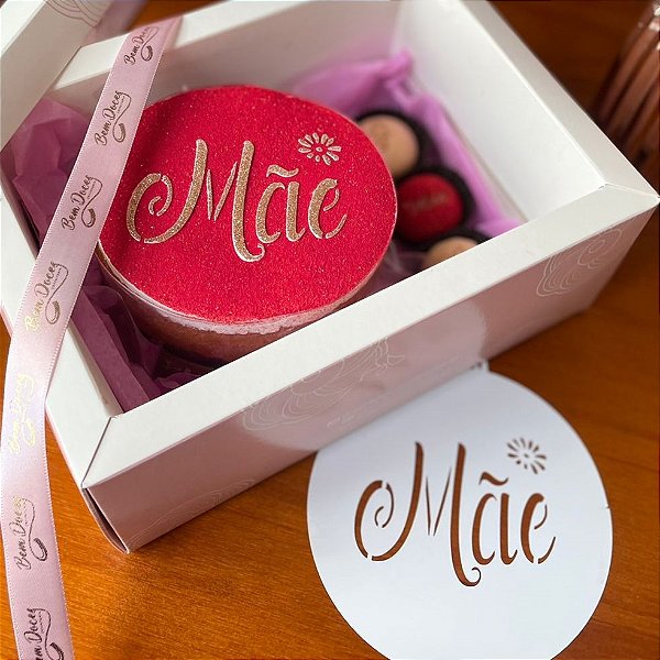 Estêncil Diananicy Nº 222 Mãe , stencil para confeitaria, reutilizável, lavável, atóxico - Bolos e Doces