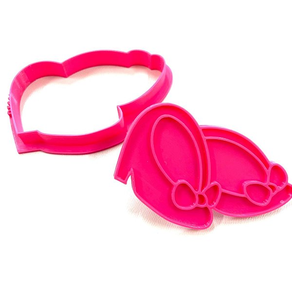 Cortador com marcador dois sapatinhos 8cm