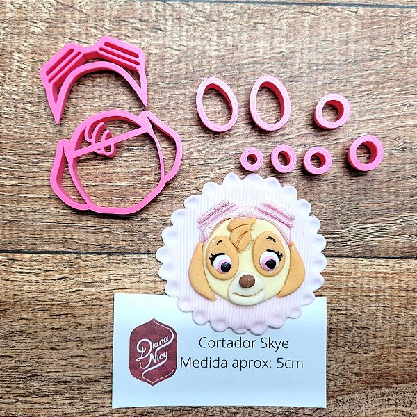 Cortador Patrulha Canina - Skye 5cm (para pasta)