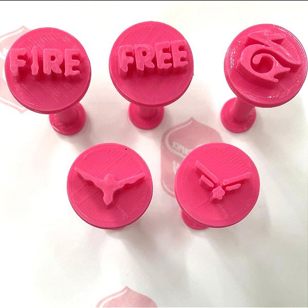Kit Carimbos para Brigadeiros - Tema Free Fire