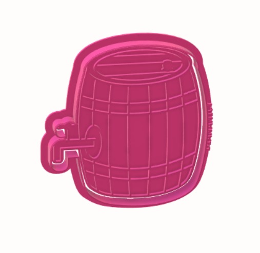 Cortador e marcador barril de chopp 9cm