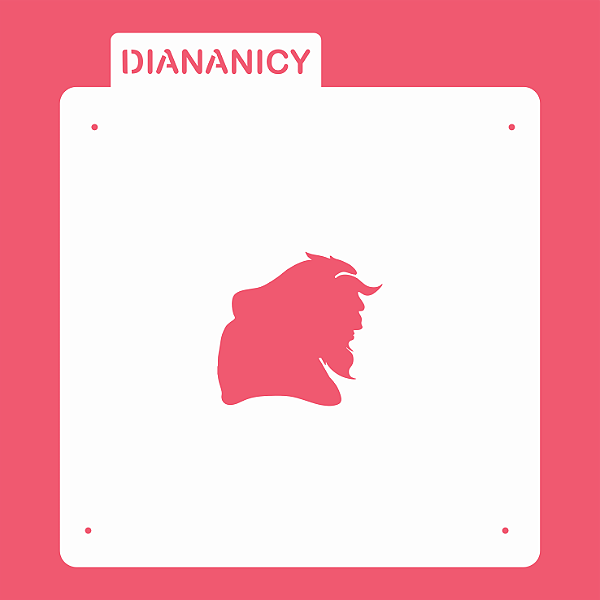 Estêncil Diananicy Nº 87 - Stencil Fera