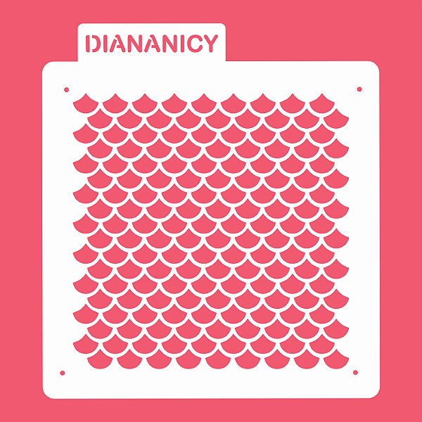 Estêncil Diananicy Nº 93 - Stencil Escamas