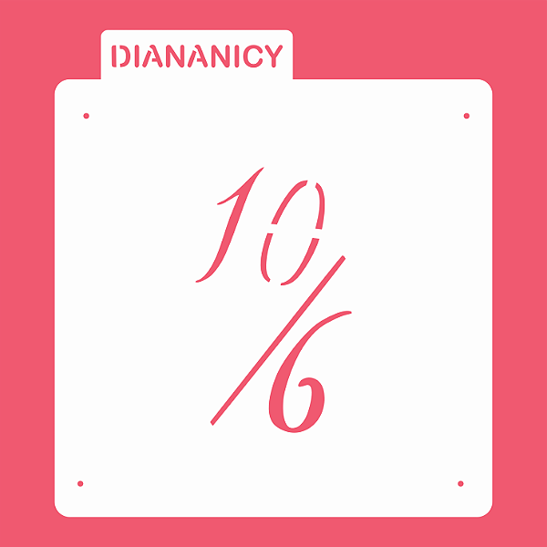 Estêncil Diananicy Nº 94 - Stencil 10/6 Chapeleiro Maluco
